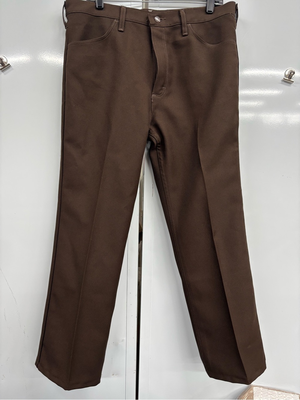 Wrangler Brown Straight-Leg Work Pants